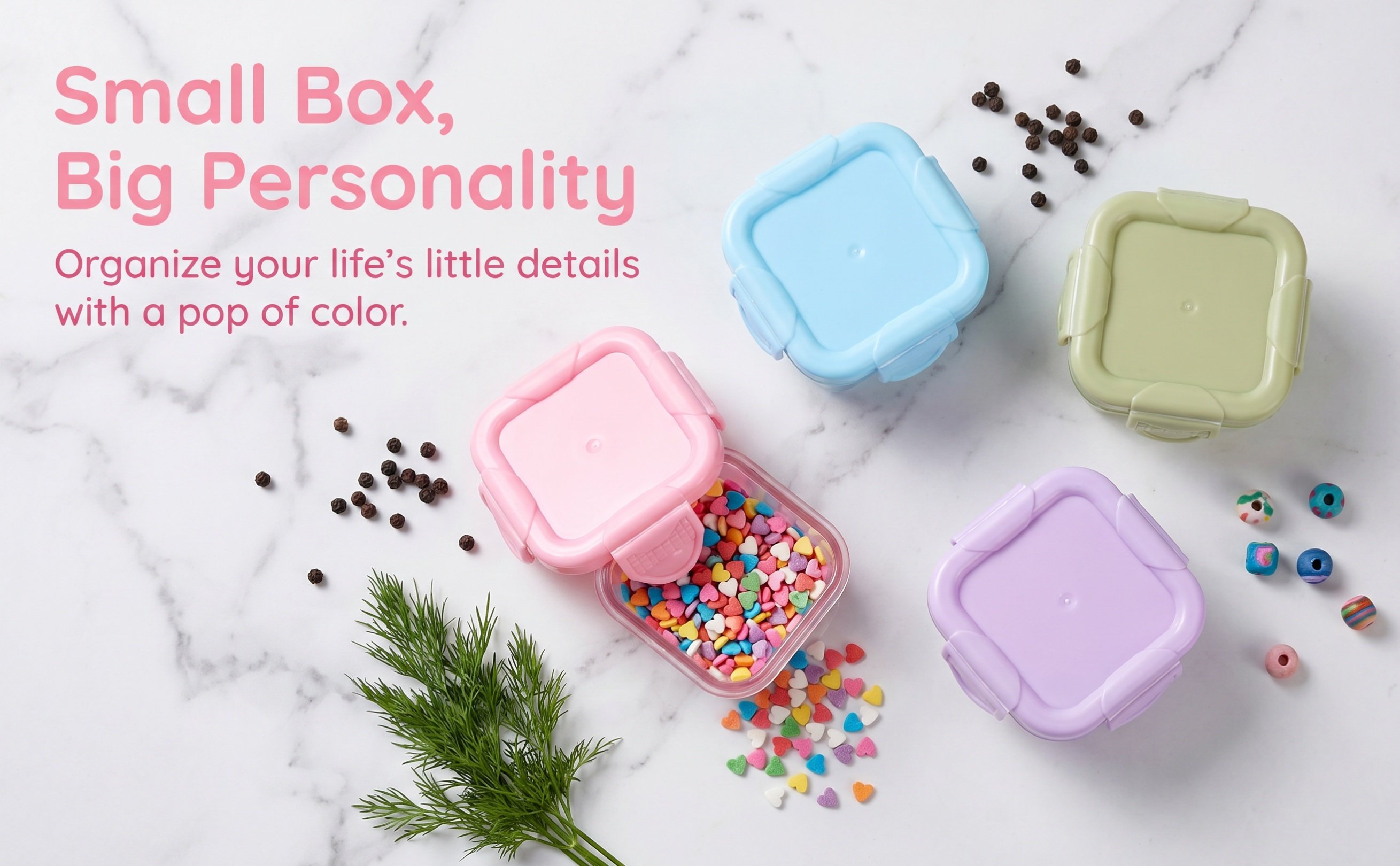 Meal Prep With Rice - 4Pcs 6Cm 2.36in Portable Sealed PP