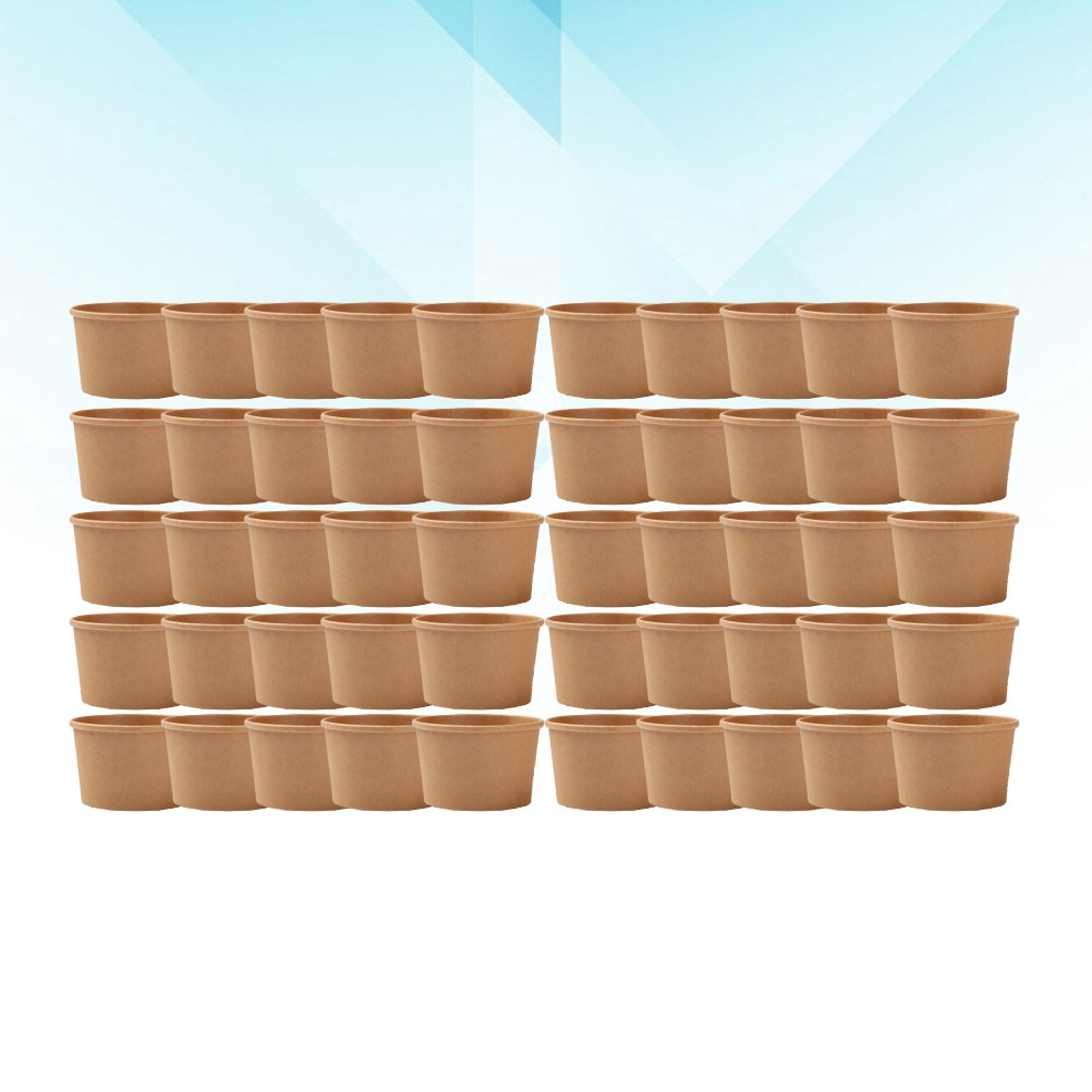 50Pcs Kraft Paper Food Contain - Meal Prep Bowl review and price