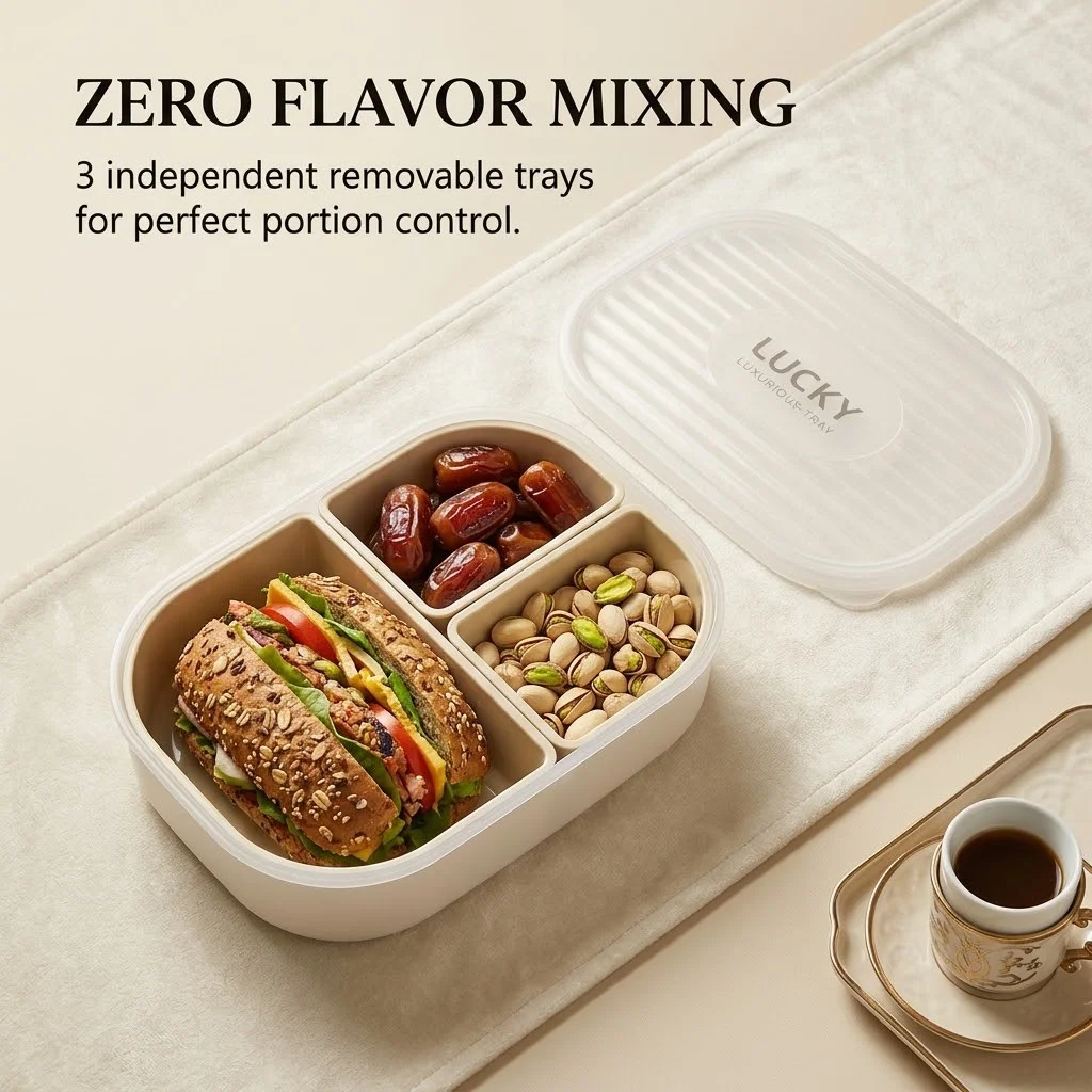 3 Compartment Plastic Bento Lu - Meal Prep Or Prep Meal review and price