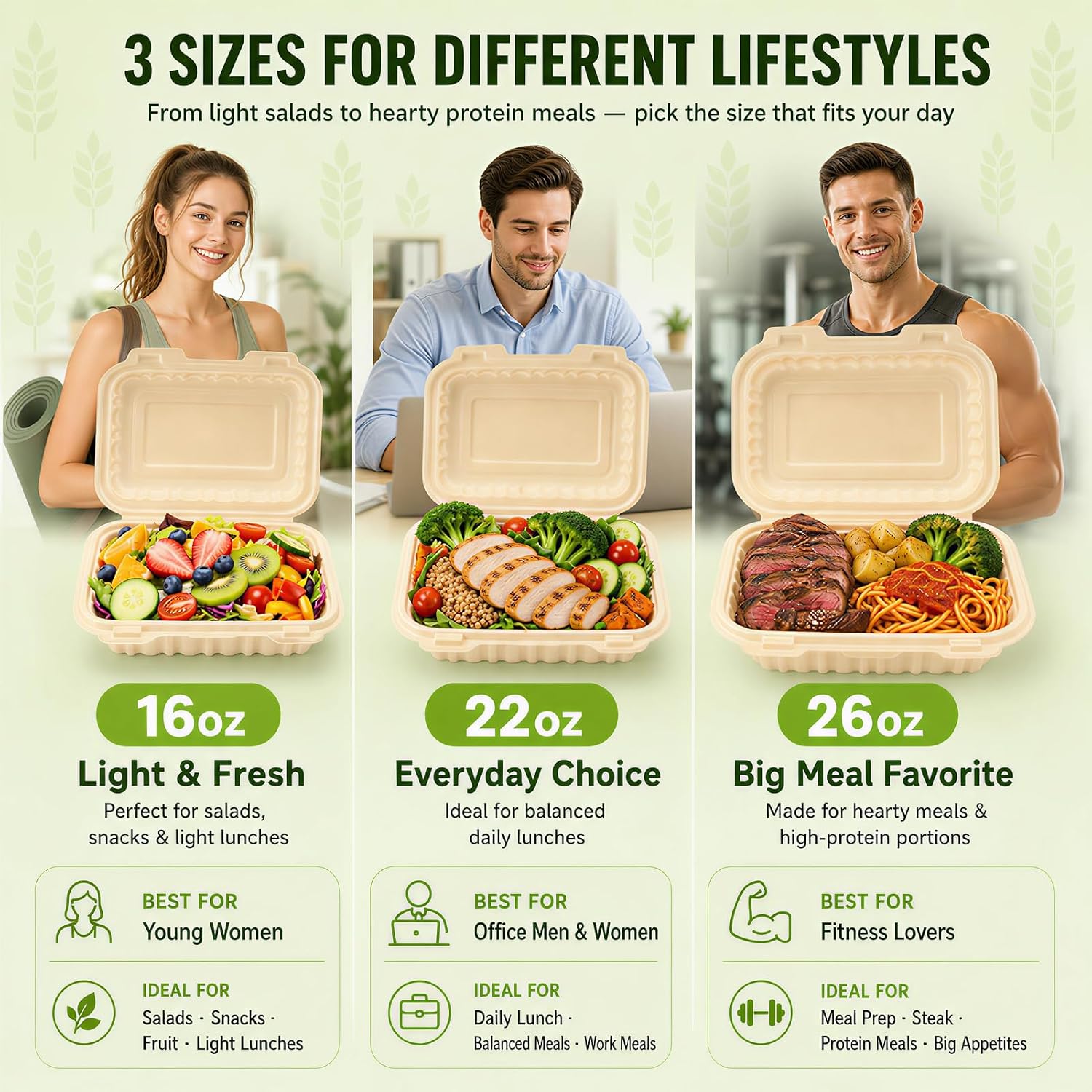 50 Pack 16oz Clamshell Take Ou - Meal Prep With Rice review and price