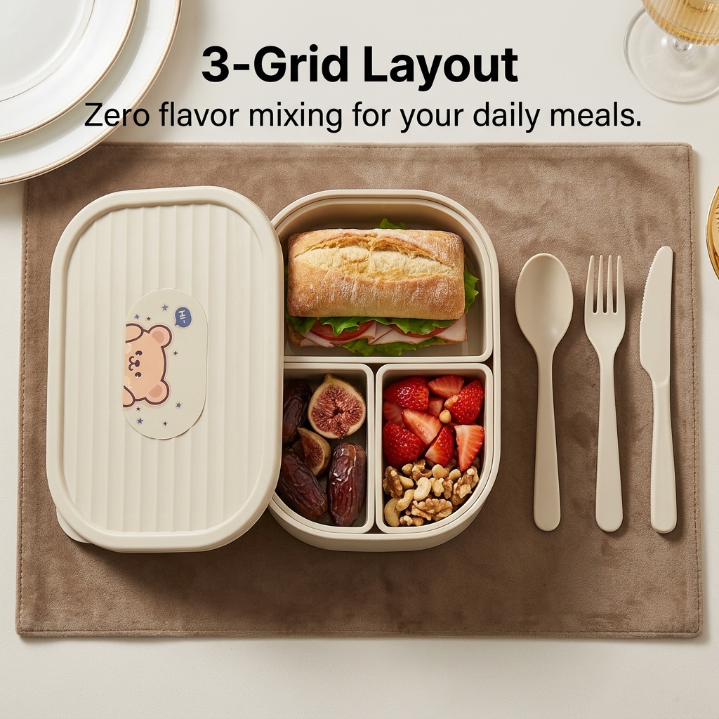 Kawaii Kids Bento Box Plastic  - Meal Prep Or Prep Meal review and price