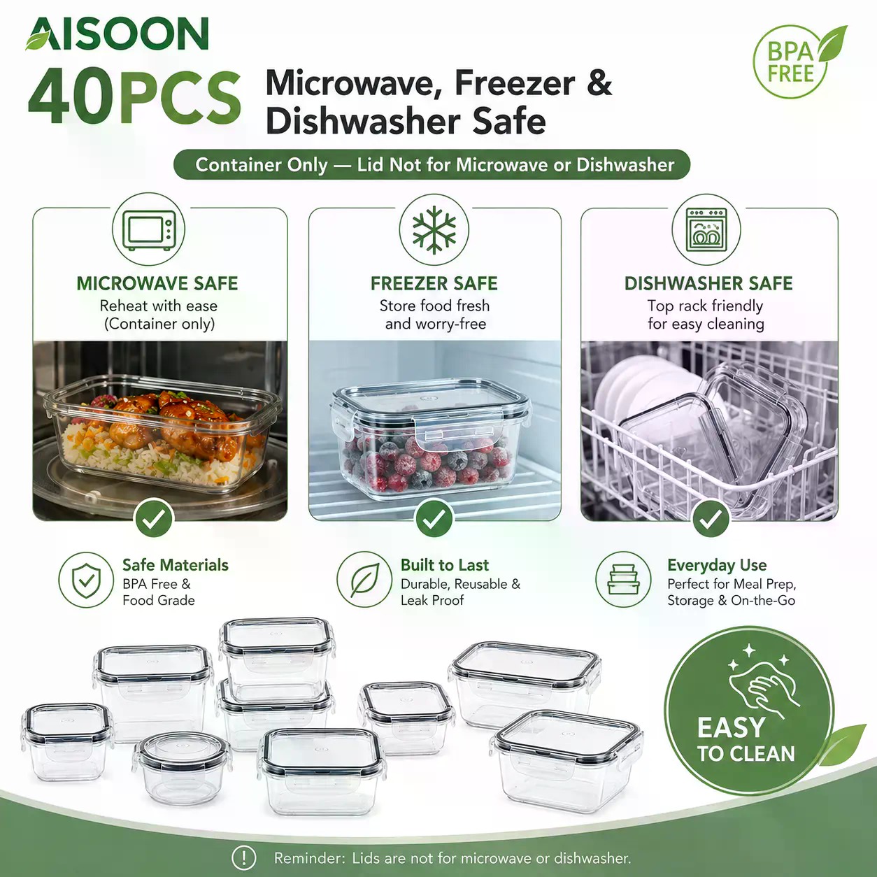 40 PCS Extra Large 85oz Silico - Meal Prep Kitchen review and price