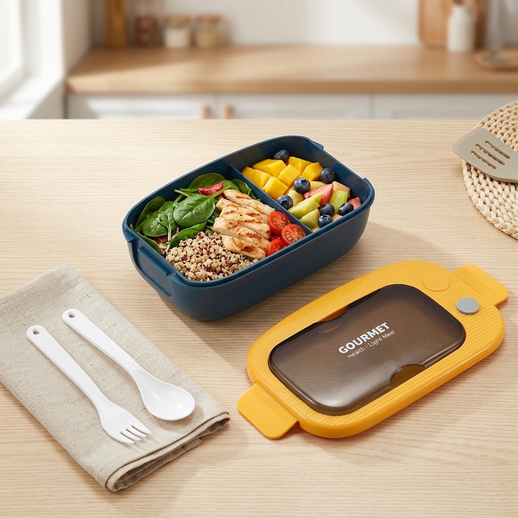 Plastic Bento Lunch Box 2 Comp - Meal Prep Or Prep Meal review and price