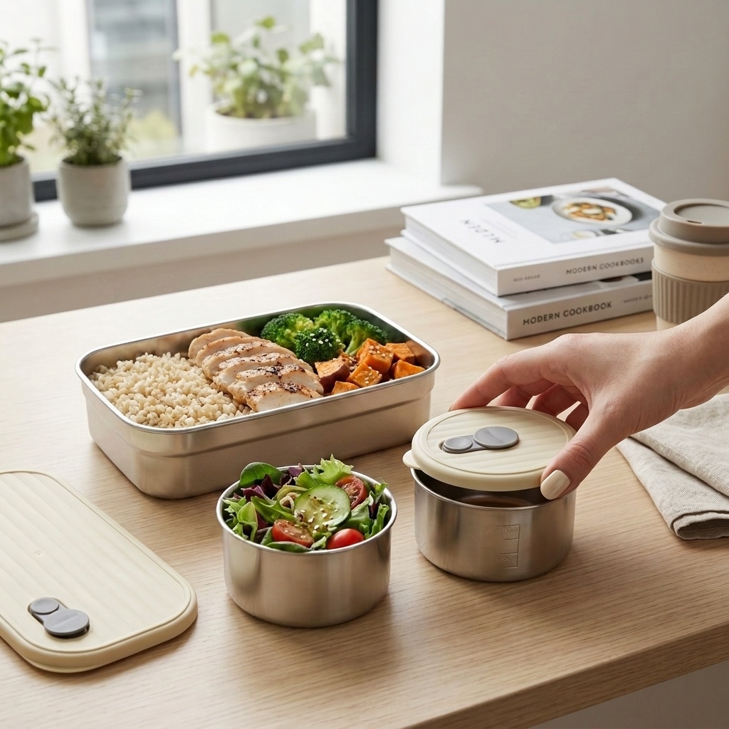 Microwave Safe 304 Stainless S - Meal Prep Bowl review and price