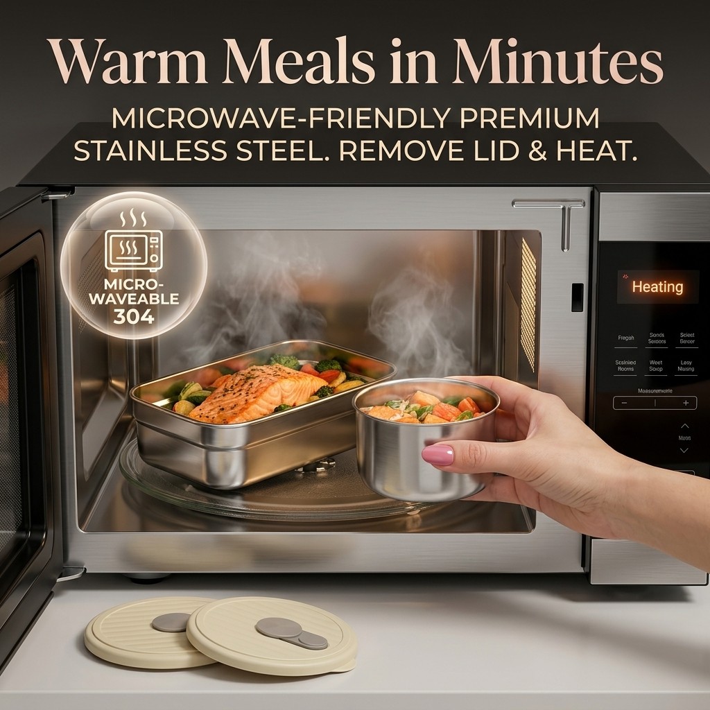 Microwave Safe 304 Stainless S - Meal Prep Bowl review and price